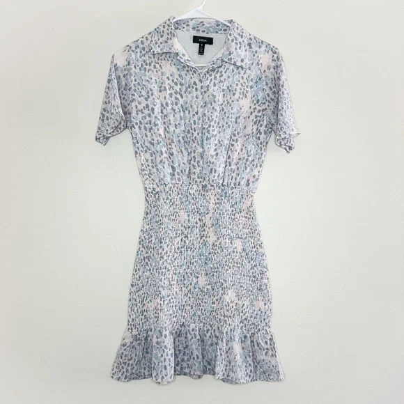 blue and green mini dress Arrabel Tiered Ruffle Mini Dress Sky Blue